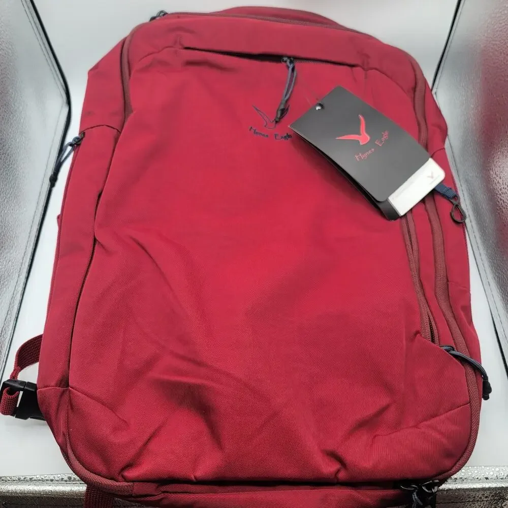 Hynes Eagle Red Travel Backpack Carry On 44L Laptop Bag New With Tags